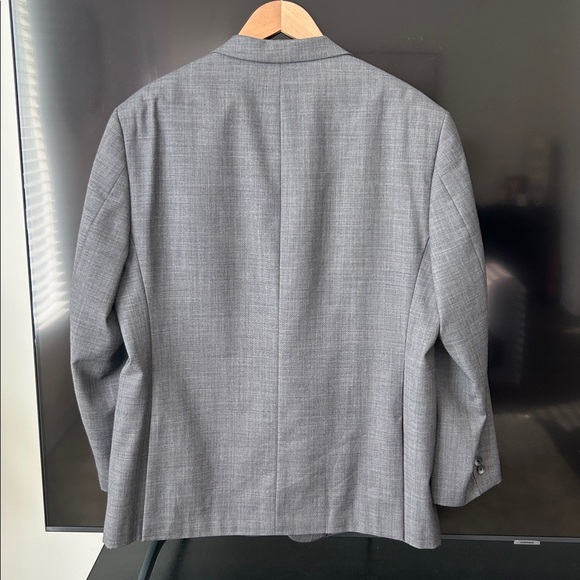 PENGUIN Men’s Gray Wool Blend Sport Coat Blazer 46R Office Work - Picture 10 of 16